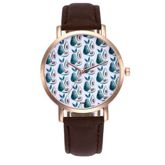 Funny Avocado Pattern Minimalist Style Ladies Watch Temperamental Orologio Donna women's Watches Bayan Kol Saaty Fashion@50