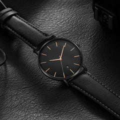 DISU Men Wrist Watch Luxury Quartz Sport Military Stainless Steel Dial Leather Band watches man unique watch for men wristwatch