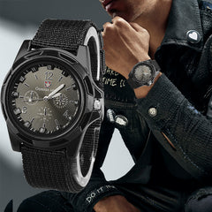 Men's watches Military Quartz Sport Resin Canvas BandA Watch Fashion Green Off-road Wristwatch relogio masculino erkek kol saat