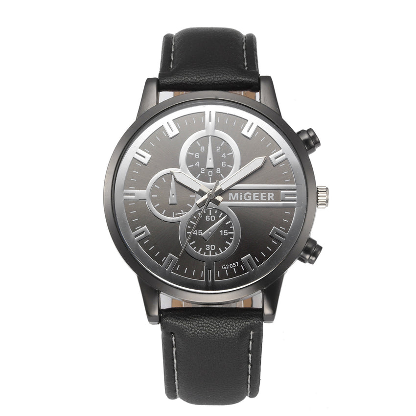 DISU Men Wrist Watch  Retro Design Leather Band Analog Alloy Quartz wristwatch mens watches mens 2019 men wristwatch clock