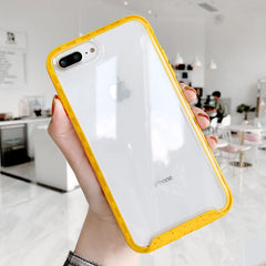 Candy Color Wave point Frame Shockproof Case For iphone 11 XS Max XR 6 6s 7 8Plus Transparent TPU +PC Hard Protective Phone Case