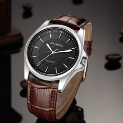 DISU Men Wrist Watch Leather Military Casual Analog Quartz  Business watch man watches mens 2019 relogios masculino