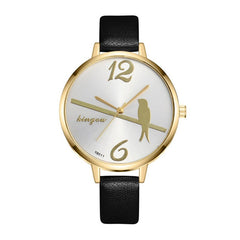 Women's Watches Fashion Geneva Brand Cute Bird Pattern On The Dial Minimalism Wristwatches High Quality Clock Zegarek Damski@50
