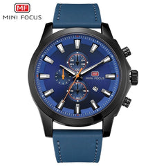 MINI FOCUS Fashion Chronograph Men Watch Sport Waterproof Men's Watches Quartz Watches Man Clock Wristwatch Luxury Brand Leather