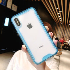 Shockproof Bumper Transparent Silicone Phone Case For iPhone X XS XR XS Max 8 7 6 6S Plus Clear protection Back Cover