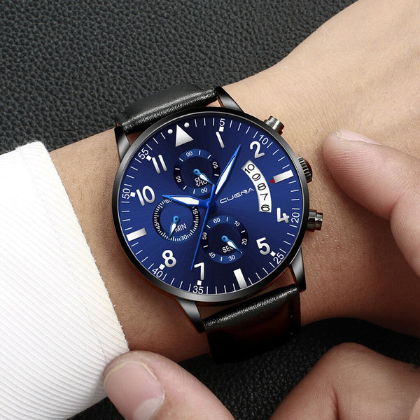 Men Watches Luxury Military Sports Analog Sport Leather Quartz Watch Man Montre Homme 2019 erkek kol saati horloges mannen