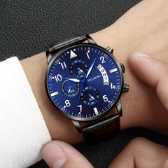 Men Watches Luxury Military Sports Analog Sport Leather Quartz Watch Man Montre Homme 2019 erkek kol saati horloges mannen