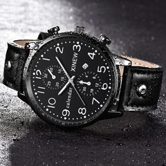Men Wrist Watches Fashion Sports Date Analog Quartz Leather Stainless Steel Watch Man relojes hombre 2019 montre homme