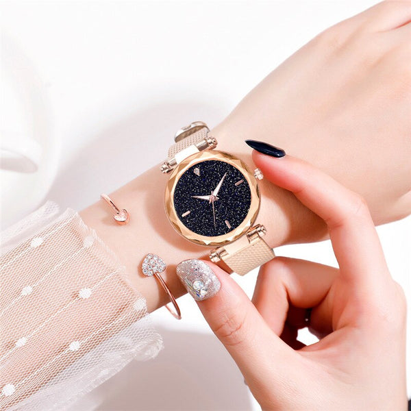 Minimalism Women's Watches Luxury Dial Ladies Quartz Wristwatch Distinct Buckle Strap With Starry Sky Simple Clock Reloj Mujer50