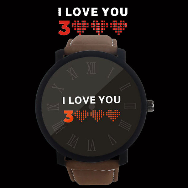 Man And Women Watch I LOVE YOU 3000 Fashion Quartz Simple Leather Belt Watches Mens 2019 Men Wristwatch Clock zegarek meski