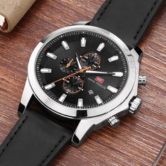 MINI FOCUS Fashion Chronograph Men Watch Sport Waterproof Men's Watches Quartz Watches Man Clock Wristwatch Luxury Brand Leather
