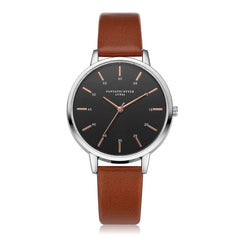 Business Women's Watches Fashion Scale Disc Ladies Quartz Movement Wristwatch Casual Leather Strap  Clock Zegarki Damskie@50
