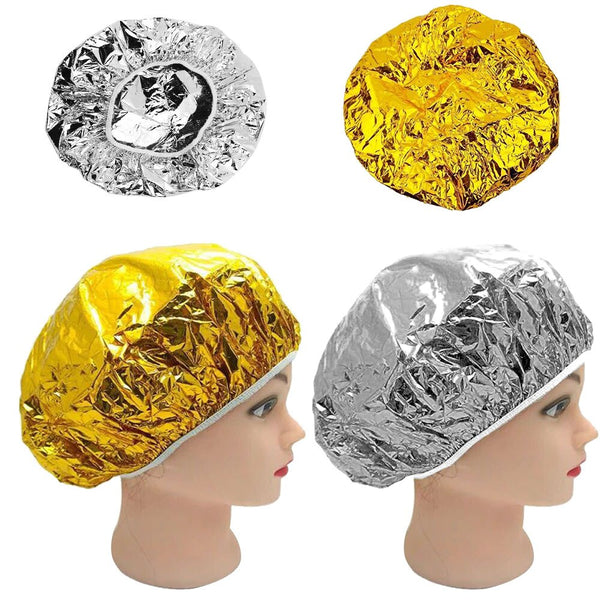 10pcs Suction Aluminum Foil Waterproof Ultra-thin Sets of Oil Bath Hoods Nourishing Dry Disposable Shower Cap Baking Oil Hair