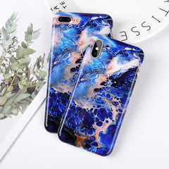 Marble Texture Rock Stone phone Case For iphone X 6 6S 7 8 Plus Colorful Art Blue Pattern Soft IMD Cover Cases Shell