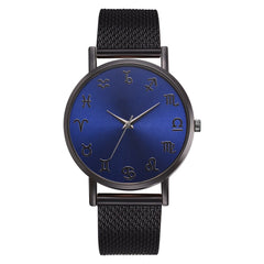 Creative Lady Watch With Melancholy Blue Base Sign Is Worth Starting Montre Femme Acier Inoxydable Women's Watches Wristwatch@50