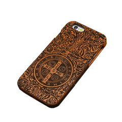 Natural Wood Case For iPhone 7 6 6s Plus SE 5 5s Cover Genuine Real Carving Rosewood Bamboo Cherry Blank Wooden Phone Cases Capa