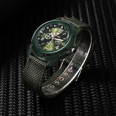 Men's watches Military Quartz Sport Resin Canvas BandA Watch Fashion Green Off-road Wristwatch relogio masculino erkek kol saat