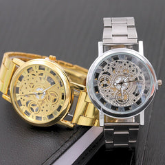 Steel Hollow Design Watches Men Relogio Unisex Retro Masculino Relojes Hombre Quartz Wrist watch Luxury Clock Drop Ship Saati