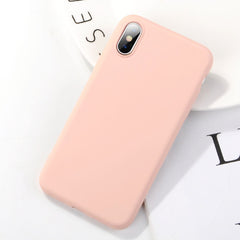 TIKITAKA Shockproof Soft Silicone Phone Case For iPhone X XS XR XS Max 8 7 6 6S Plus Candy Color Rubber Protection Back Cover
