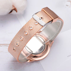 Best Selling Women Watches Rose Colour Dial Ladies Quartz Wristwatch Fashion Silicone Strap Temperament Clock  Zegarki Damski@50