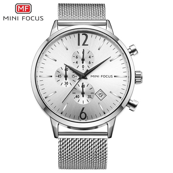 MINI FOCUS Fashion Watch Men Waterproof Men Watches 2019 Luxury Brand Stainless Steel Sport Watches For Men Clock Wristwatches