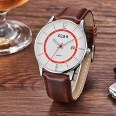 Men's Wristwatch Military Leather Waterproof Date Quartz Analog Army Quartz Watch Man Watches Mens 2019 zegarek meski