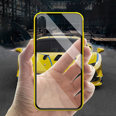 Transparent Glass Case For iPhone 8 Plus 7 6 6s XS Max XR X Colorful Case Ultra Thin Soft Edge Shockproof Cover Coque
