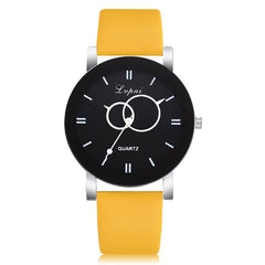 Minimalism Watches Women Circle Pattern Dial Ladies Simple Quartz Wristwatch Business Clock Leather Strap Relojes Para Mujer@50