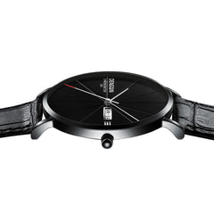 DISU Men Wrist Watch Luxury Quartz Sport Military  Leather Band watch mens big dial watches for men relogios masculino