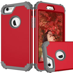 360 Full Body Protective Phone Cases For iPhone 7 6 6s Plus Case Durbale 3 in 1 Hybrid PC+TPU Cover Shockproof Armor Screen Film