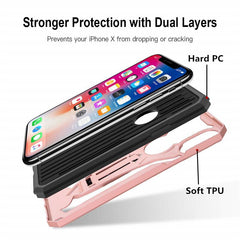 Shockproof Case For iPhone 6 6s 7 8 Plus Kickstand Military Grade Silicone Case For iPhone X XS XR Max Phone Case Cover