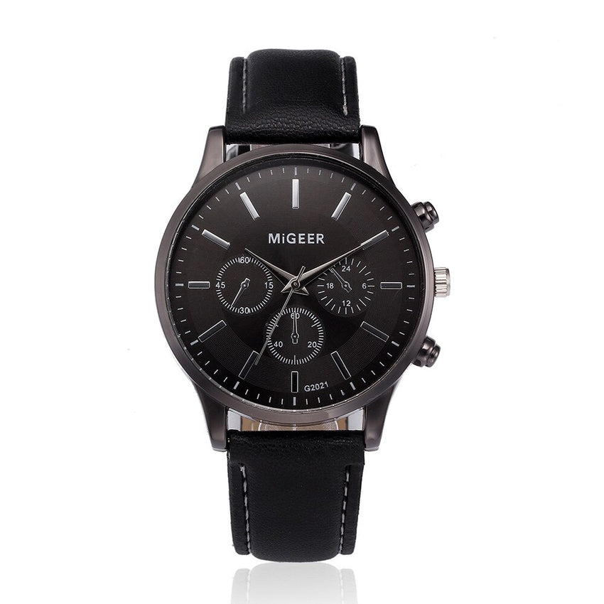 Man Wrist Watch Retro Design Leather Band Analog Alloy Quartz Watch Mens watches mens 2019 men wristwatch clock