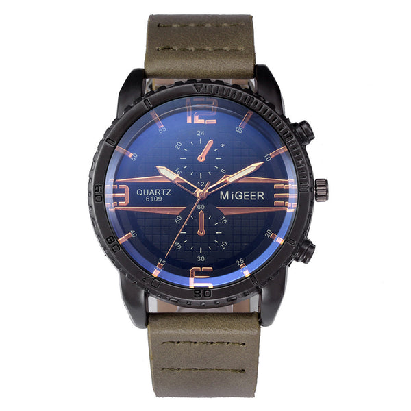 MIGEER Men's Watch High-End Fashion Stainless Steel Analog Alloy Quartz Watches Man Clock Montre Homme 2019 saat erkekler