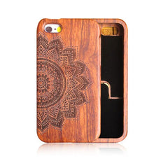Natural Wood Case For iPhone 7 6 6s Plus SE 5 5s Cover Genuine Real Carving Rosewood Bamboo Cherry Blank Wooden Phone Cases Capa