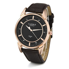 YAZOLE Men Wrist Watch Luxury Stainless steel Leather Band Analog Quartz watches man unique watch for men relogios masculino