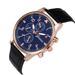 Men Watch Retro Design Leather Band Analog Alloy Quartz Wrist Watch Man new arrival in men wrist watches relogios masculino