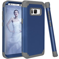 360 Shockproof Armor Phone Cases For iPhone 7 6 6s Plus Case 3 in 1 Hybrid PC + TPU Cover For Samsung Galaxy S8 Plus Screen Film