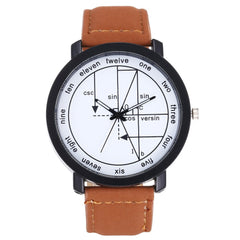 Creative Women Watch Interesting Mathematical Formula Dial Ladies Quartz Wristwatch Leather Strap Clock Simple Relogio Feminino5