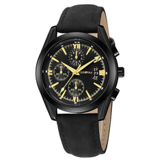 Men Wrist Watch Luxury Quartz Sport Military Stainless Steel Dial Leather Band Watch Man Reloj Hombre 2019 relogios masculinos