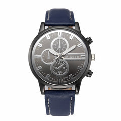 DISU Men Wrist Watch  Retro Design Leather Band Analog Alloy Quartz wristwatch mens watches mens 2019 men wristwatch clock