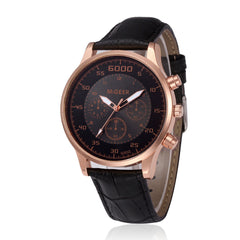 DISU Men Wrist Watch Retro Design Leather Band Analog Alloy Quartz watch men new arrival in men wristwatches mens watches