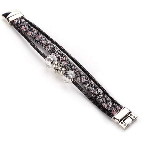 Hot Selling Leather Bracelet Woman High Quality Beading Handmade Rope Wrap Fashion Bracelets Bangles Gift  Brazalete Mujer@50