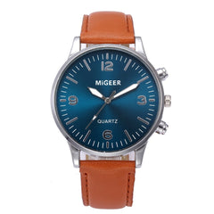 Men Watch Business Leather Strap Sports Simulated Quartz watch man new arrival in men wrist watches wristwatch mens