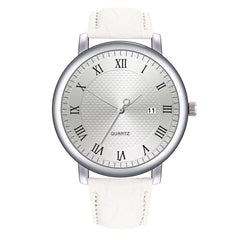 Men's Watch New Fashion High-End Quartz Letter Leather Strap male clock men watches quartzo day date relogios masculinos