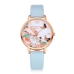 Women's Watches Butterfly Rose Gold Dial Ladies Simple Quartz Wristwatch Casual Clock Dress Gift Mujer Bayan Kol Saati@50