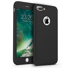 360 Full Cover Phone Case For iPhone X 8 6 6s 7 Plus 5 5s SE PC Protective Cover For iPhone 7 8 Plus Case Cover With Glass