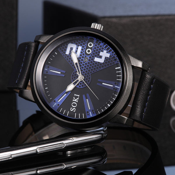 Men Wristwatch Clock Analog Quartz Round Wrist Watch For Man Relojes Hombre 2019 relogios masculinos saat erkek kol saati