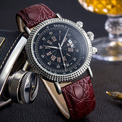 Man Quartz Watch Line Of Sight Instrument Panel Roman Digital Calendar Belt Watches Mens 2019 relojes para hombre orologio uomo
