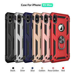 Armor Shockproof Phone Case For iphone X 8 7 6 6s Plus XS MAX XR Car Magnetic Cases Finger Ring Holder Case Cover