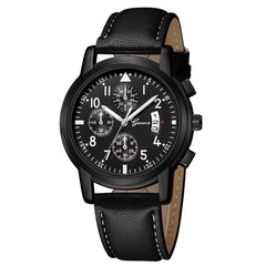 Men's Watch Fashion Luxury Leather Band Date Analog Quartz Diamond Watch Man new arrival in men wrist watches relogio masculino